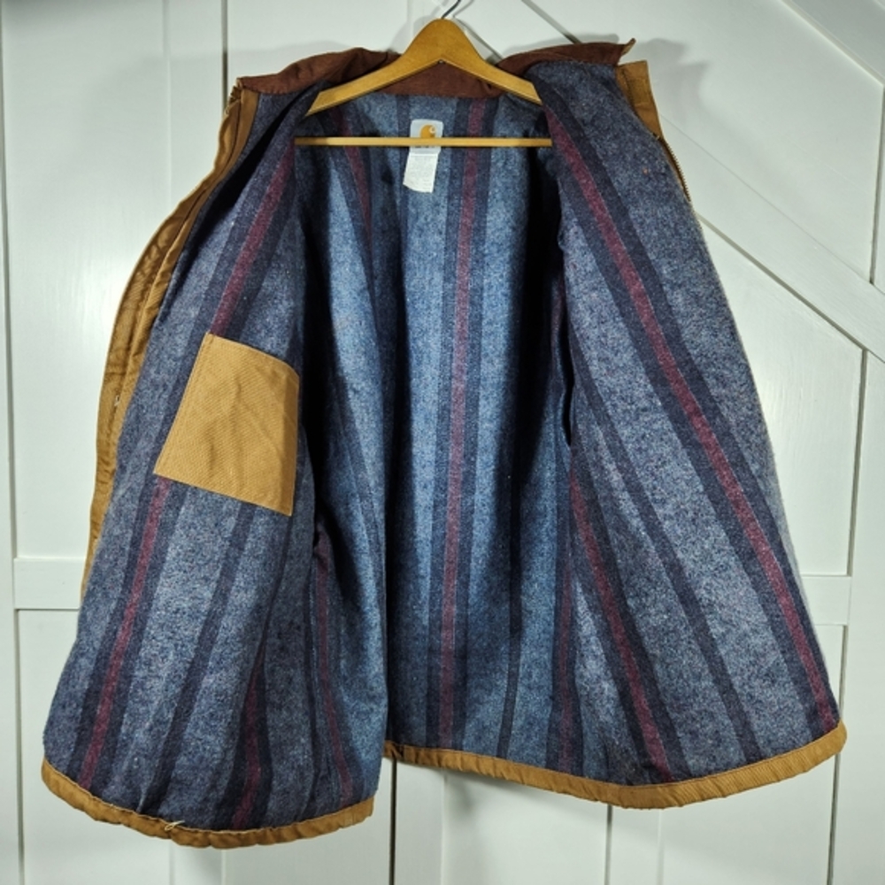 Carhartt VTG "Traditional Duck Utility Coat" Blanket Lined Tan Mens Size XXL 2XL - Picture 4 of 8